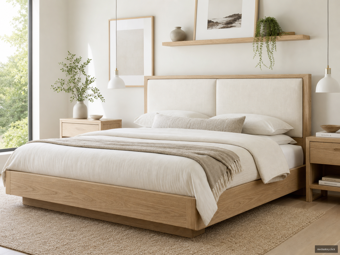 Bookcase Headboard Bed