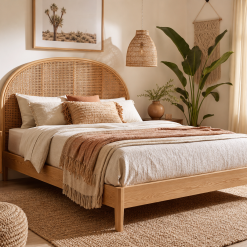 Emerald Green Velvet Canopy Bed